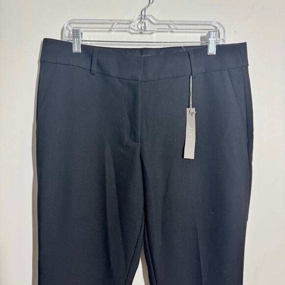 Ann Taylor Loft Curvy Slim Trouser Work Pant Women 12 Black Officecore Career - Picture 3 of 10